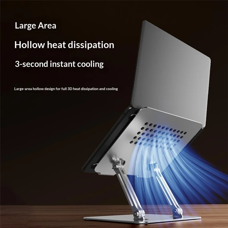 0031 Soporte Ajustable de Altura y Ángulo para Portátil, Soporte de Metal de Enfriamiento para Escritorio para Notebook/Tablet, Modelo Básico - Blanco