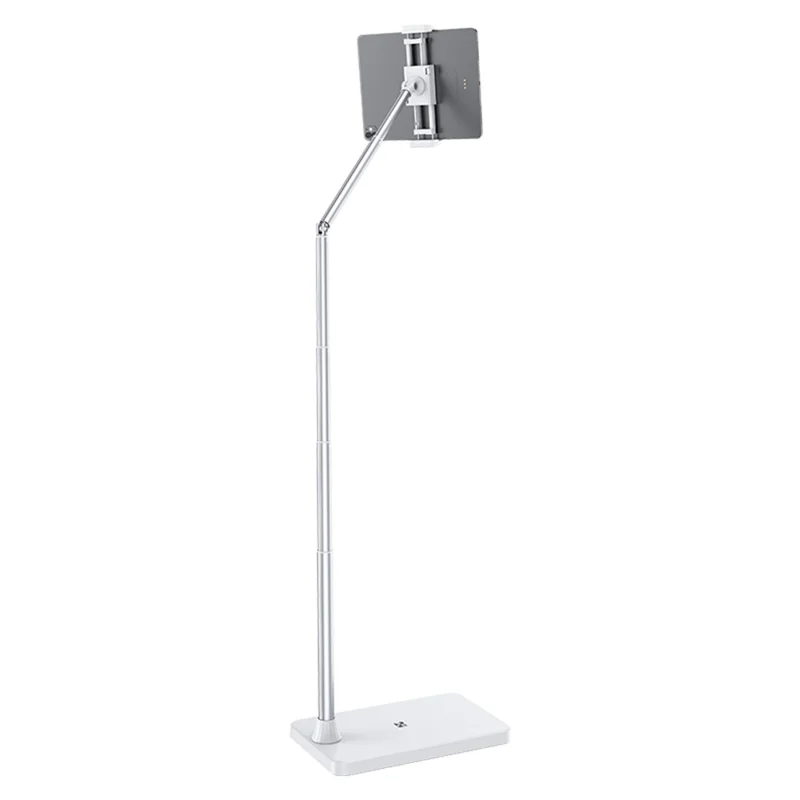 X10 Universal Phone Tablet Floor Stand 720° Rotation Adjustment Overhead Shooting Stand for Live Streaming - White