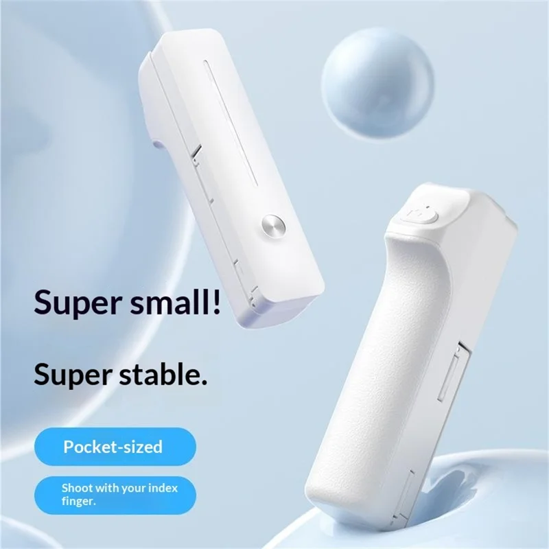 I6 Mini Treppiede per Selfie Compatibile Bluetooth, Manico per Selfie con Rotazione di 360° per Fotografia all'Aperto - Bianco