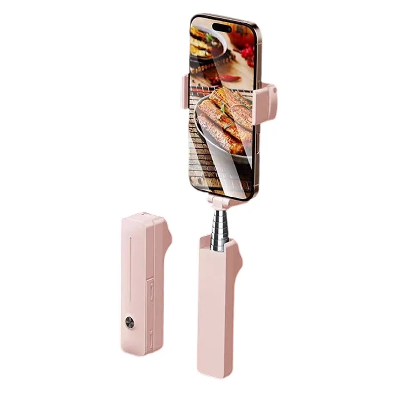 I6 Mini Bluetooth-Compatible Handheld Selfie Stick 360° Rotation Selfie Tool for Outdoor Photography - Pink