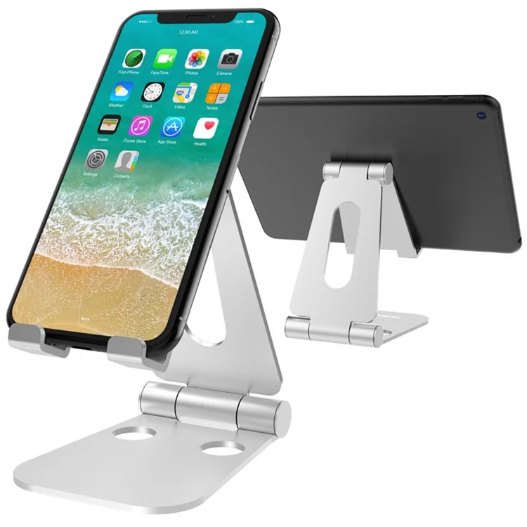 Aluminum Alloy Folding Mobile Phone Holder Portable Angle Adjustable Desktop Tablet Stand