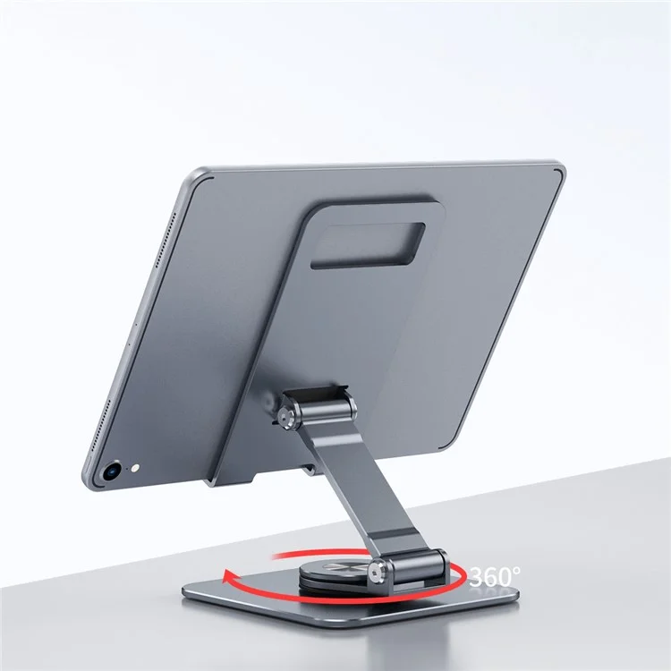 R-just HZ24 Universal Desktop Phone Mobile Tablet Tablet Bracket Rotalt Aluminium Allial - Gris Foncé