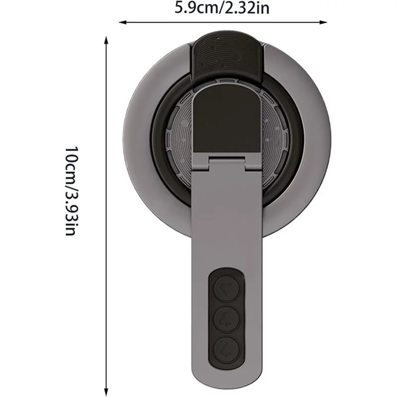 Magnetic Finger Ring Holder Kickstand 360 Degree Rotating Phone Grip Stand - Black