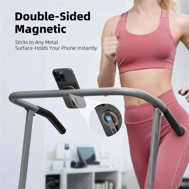 Magnetic Finger Ring Holder Kickstand 360 Degree Rotating Phone Grip Stand - Black