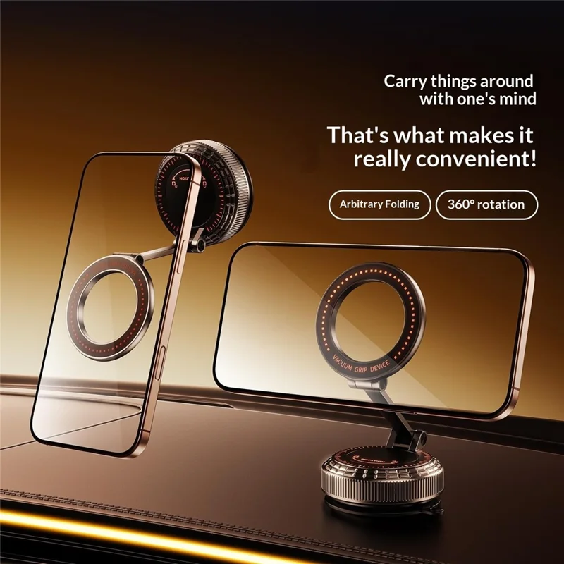 K09 Dashboard Suction Cup Car Phone Holder Magnetic Vacuum Mount Stand for Smartphones Navigation Support