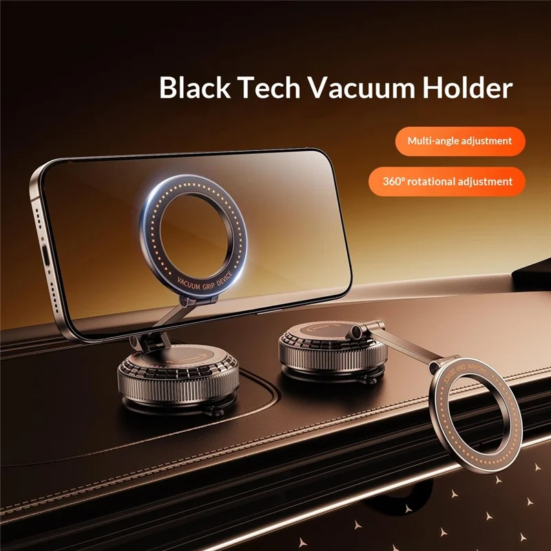 K09 Dashboard Suction Cup Car Phone Holder Magnetic Vacuum Mount Stand for Smartphones Navigation Support