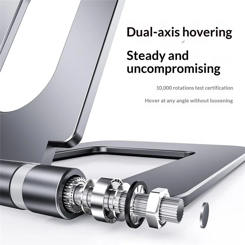 T2 MAX Foldable Phone Tablet Stand Aluminum Alloy Portable Desktop Holder for Office Study Entertainment - Grey