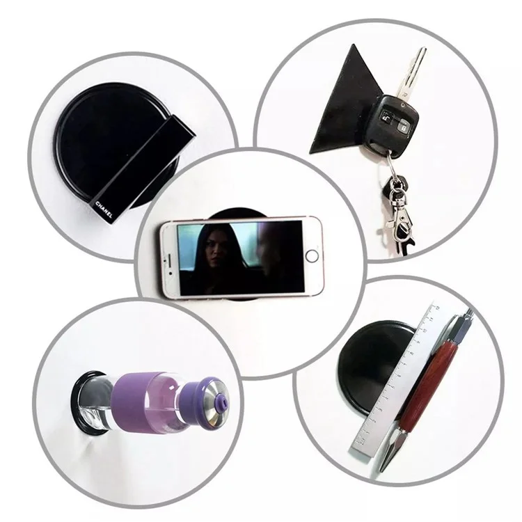 2Peças / Conjunto de Base Adesiva de Nano Gel Multifuncional para Carro Reutilizável, Base Anti-Deslizante, Suporte Mágico de Gel para Telefone