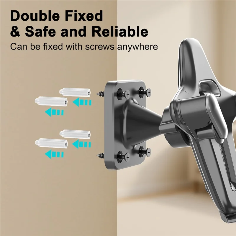 Wall Mount Phone Holder 360 Degree Adjustable Phone Stand for 4.7-7.2 Inch Smartphones