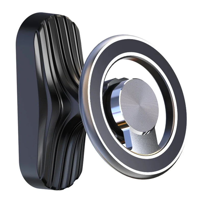 Magnetic Phone Mount 360 Degree Rotatable Hands-free Cellphone Stand for Gym Kitchen - Black