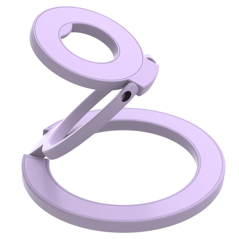 LEREACH LRFP-05 Magnetic Ring Holder Stand Triple Ring Adjustable Phone Grip Kickstand - Purple