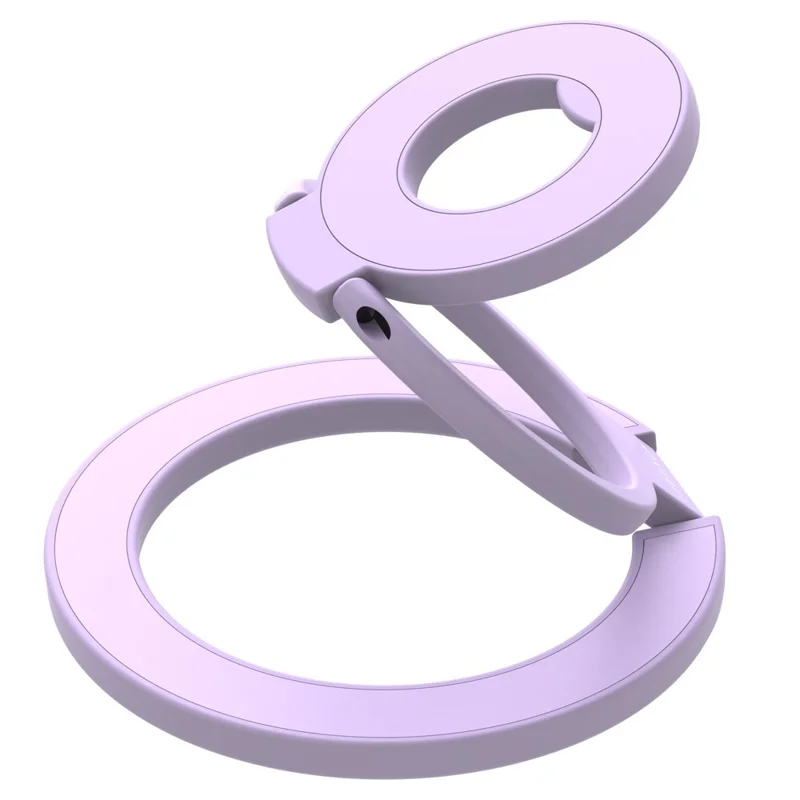 LEREACH LRFP-05 Magnetic Ring Holder Stand Triple Ring Adjustable Phone Grip Kickstand - Purple