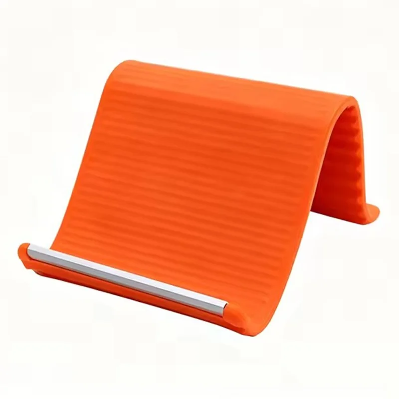 Soporte de Silicona Flexible para Escritorio Soporte Universal Plegable para Teléfono y Tableta Soporte 2 en 1 para Escritorio y Colgado - Negro