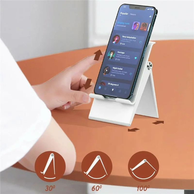 LDNIO MG07 Foldable Desktop Phone Tablet Stand Adjustable Height Anti-slip Portable Holder for 4.7-12 Inch Devices - White