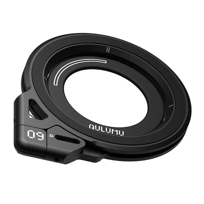 AULUMU G09 Magnetic Ring Stand 360° Rotating Finger Loop Dual-Axis Design Phone Holder Grip - Black