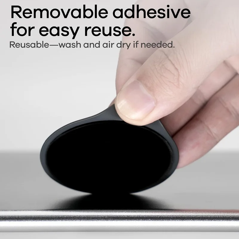RUAULUMU AC01 Magnetic Pad Ultra-thin Reusable Phone Sticker for Car Dashboard Kitchen Wall - Grey