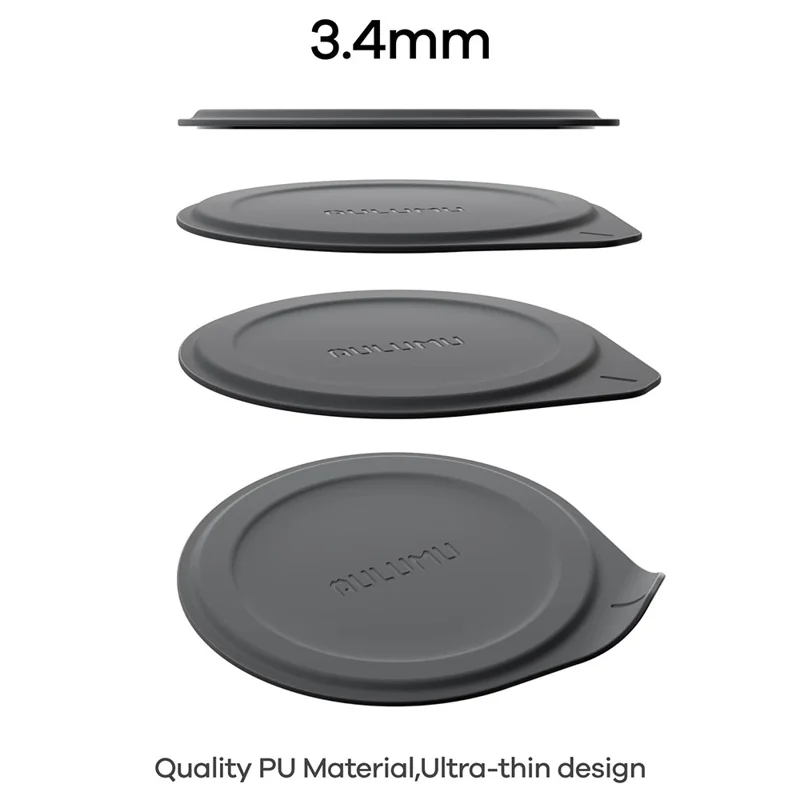 RUAULUMU AC01 Magnetic Pad Ultra-thin Reusable Phone Sticker for Car Dashboard Kitchen Wall - Grey