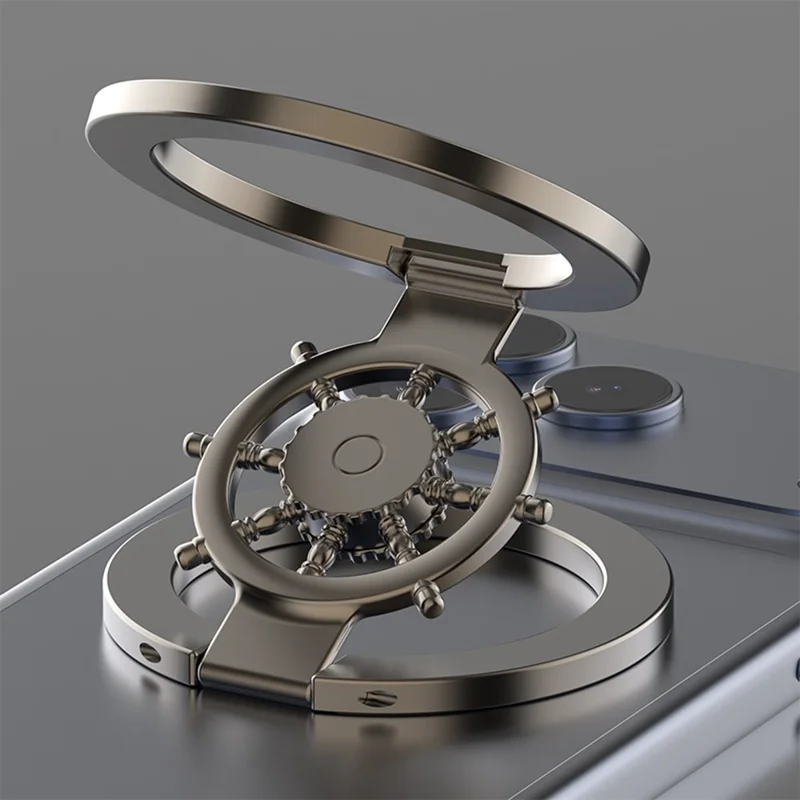 Soporte de Anillo Magnético Giratorio para Teléfono, Soporte de Escritorio de Aleación de Zinc Compatible con MagSafe - Anti-deslumbrante