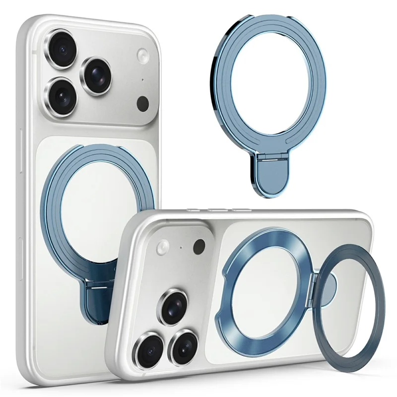 Soporte de Anillo para Teléfono Plegable Ajustable con Adhesivo - Azul