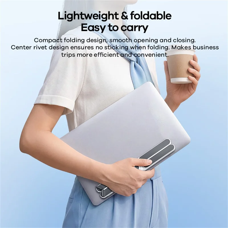 REMAX RM-C39 X-Shaped Laptop Stand for Desk 7-Angle Adjustable Foldable Laptop Riser Holder - White