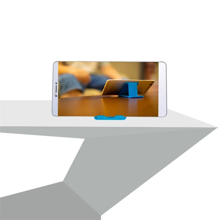 Universal Foldable Mobile Phone Desktop Bracket Plastic Cellphone Holder Stand - Blue