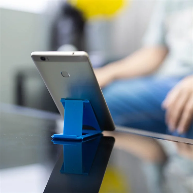 Universal Foldable Mobile Phone Desktop Bracket Plastic Cellphone Holder Stand - Yellow