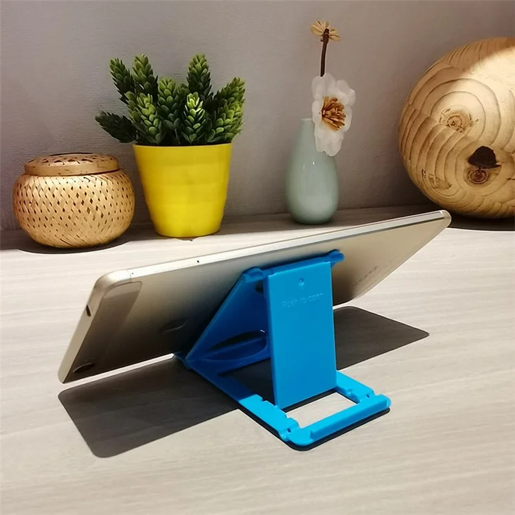 Universal Foldable Mobile Phone Desktop Bracket Plastic Cellphone Holder Stand - Yellow