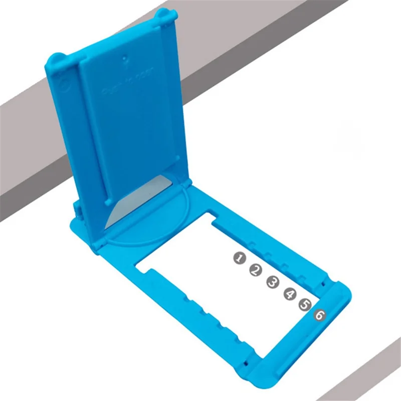 Universal Foldable Mobile Phone Desktop Bracket Plastic Cellphone Holder Stand - Red