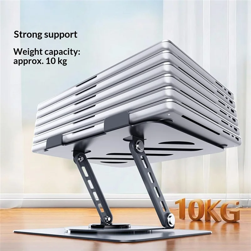 ROCK N50 Foldable Laptop Stand Carbon Steel + Silicone 360 Degree ...