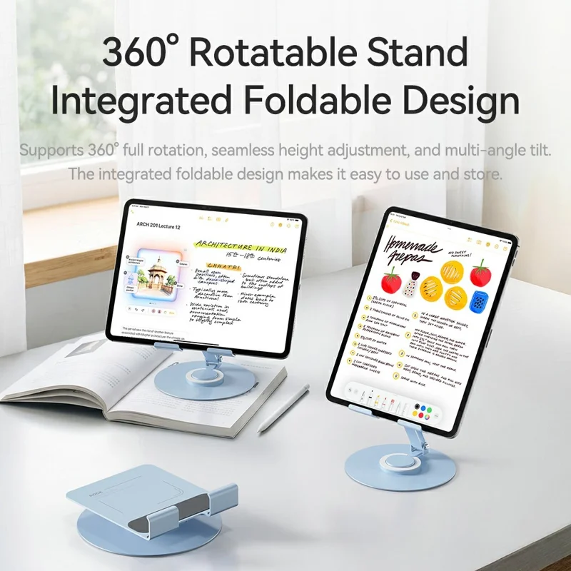 ROCK N40 Folding Tablet Stand Carbon Steel + Aluminum Alloy + Silicone ...