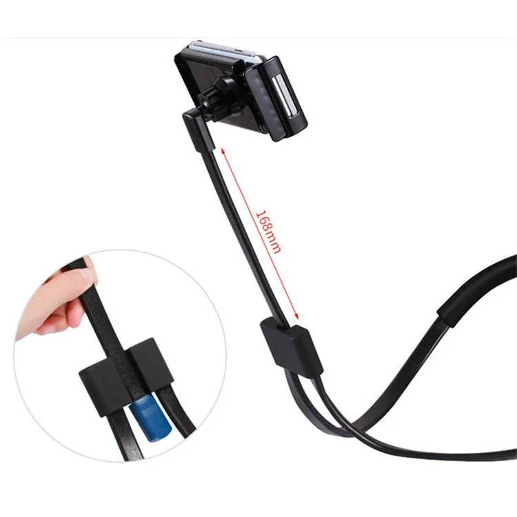 Titular do Celular Lazy Flexible 360 ​​graus Stand Pescoço Pendurado Suporte de Suporte Dobrável Para Celular, Cabeça de Bola de 17 mm - Estilo A