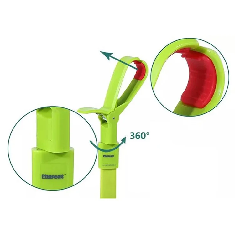 PHOSEAT Flexible Arm Phone Holder Clip Lazy Mobile Phone Bracket for Bed Desk - Orange