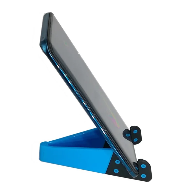 Universelle Einstellbare V -form -telefon -standhalter Mini -faltungshalter Für Smartphone - Blau