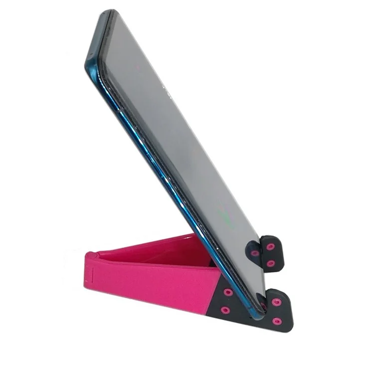 Universal Réglable en V Forme du Support de Téléphone Mini Support Pliable Pour le Smartphone - Rose