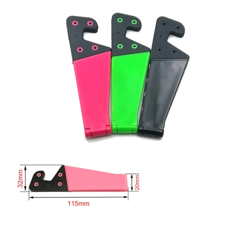 Universal Réglable en V Forme du Support de Téléphone Mini Support Pliable Pour le Smartphone - Rose