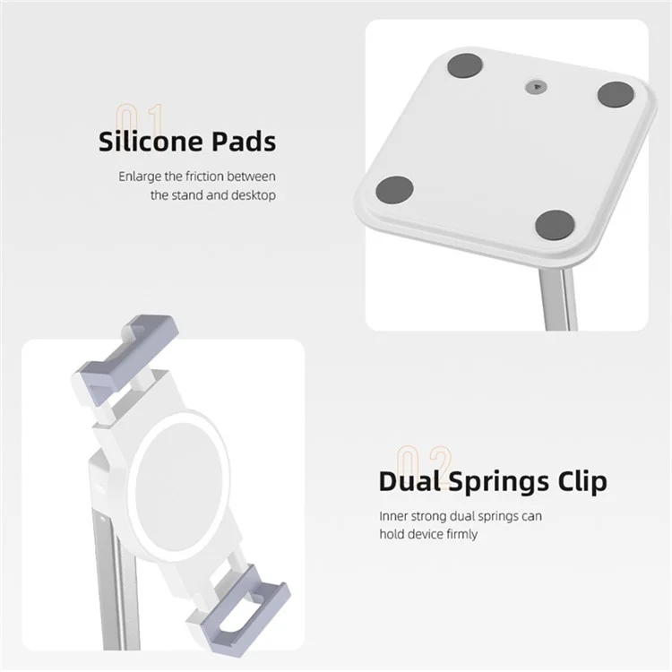 Desktop Mobile Phone Tablet Holder Live Broadcast Bracket Height Adjustable Aluminum Alloy Stand