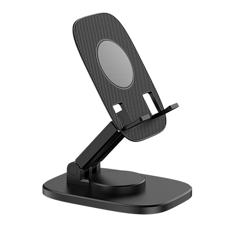 For 4-7.2inch Mobile Phone Holder Portable Desktop Stand Adjustable Folding Bracket - Black