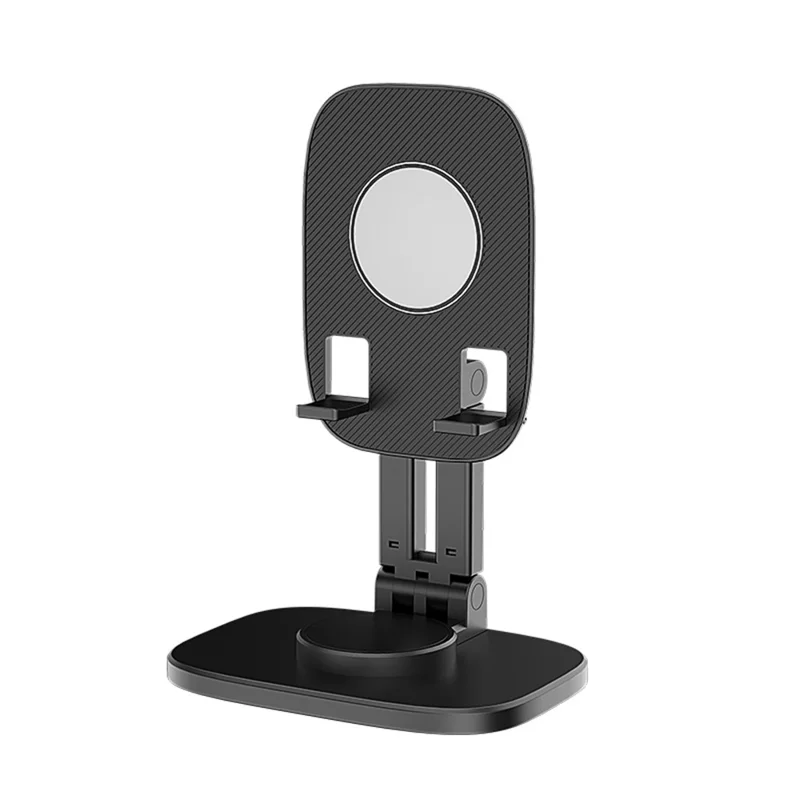 For 4-7.2inch Mobile Phone Holder Portable Desktop Stand Adjustable Folding Bracket - Black