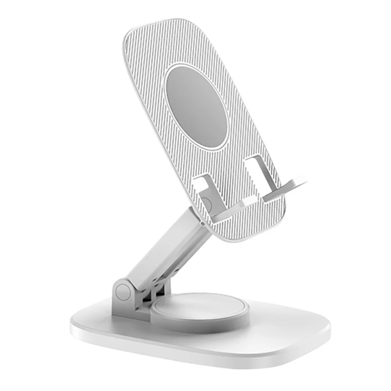 For 4-7.2inch Mobile Phone Holder Portable Desktop Stand Adjustable Folding Bracket - White