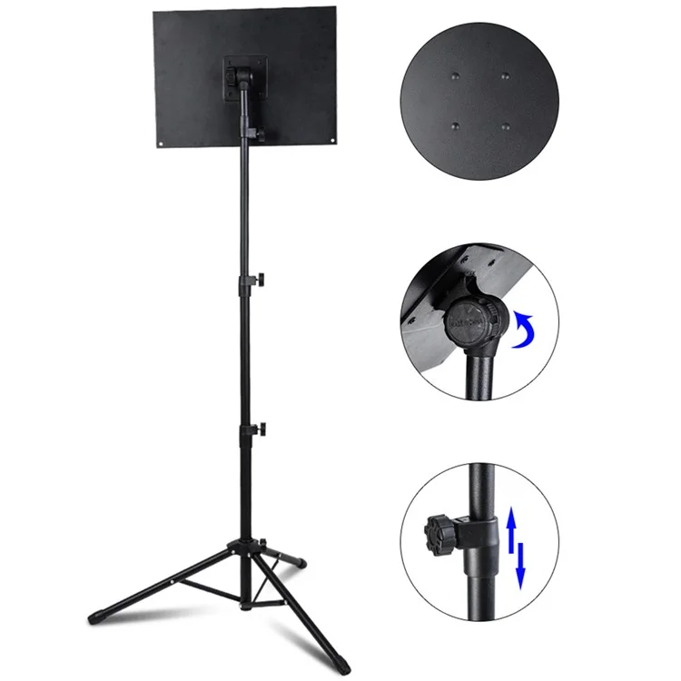 JYX- 509 Support de projecteur pliable à conception de plateau télescopique, support de sol réglable en hauteur avec clip pour téléphone