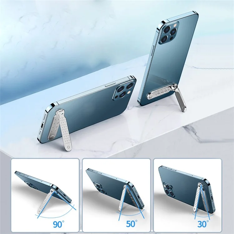 SAXSION Zinc Alloy Adhesive L Bracket Ultra Slim Cell Phone Magnetic Stand Folding Tablet Kickstand Support