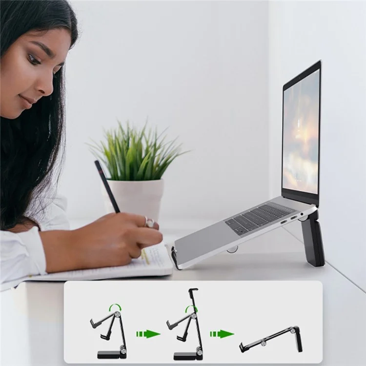Suporte Multifuncional de Suporte de Mesa de Mesa / Tábua / Computador Portátil - Preto