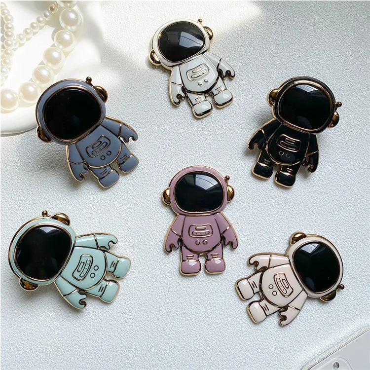 Suporte de Celular com Adesivo Astronauta Eletroplatinado - Rosa