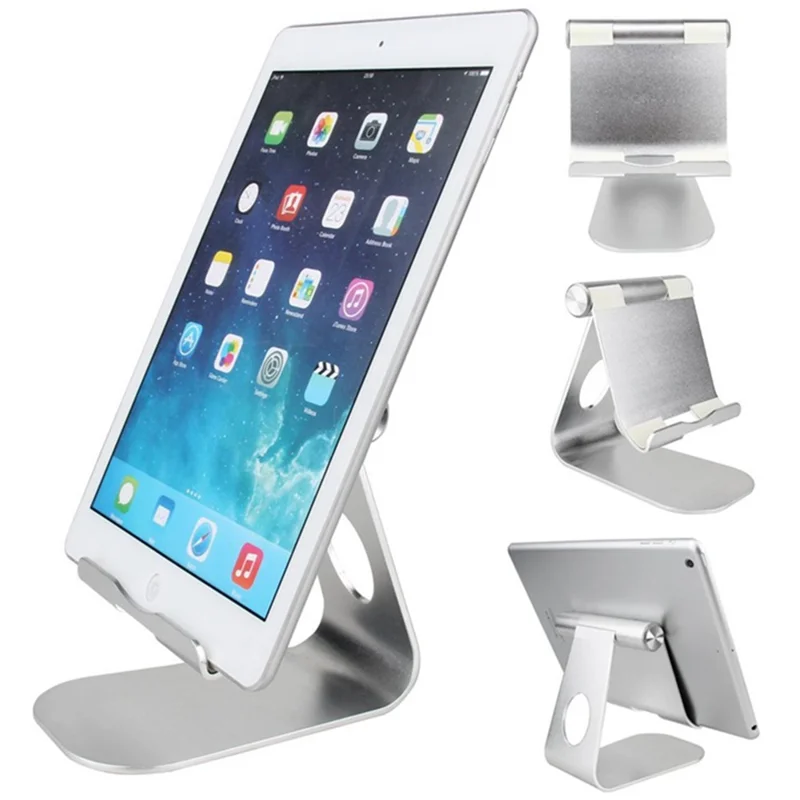 TP1 Universal Aluminum Alloy Adjustable Desktop Stand Phone Tablet Holder - Silver