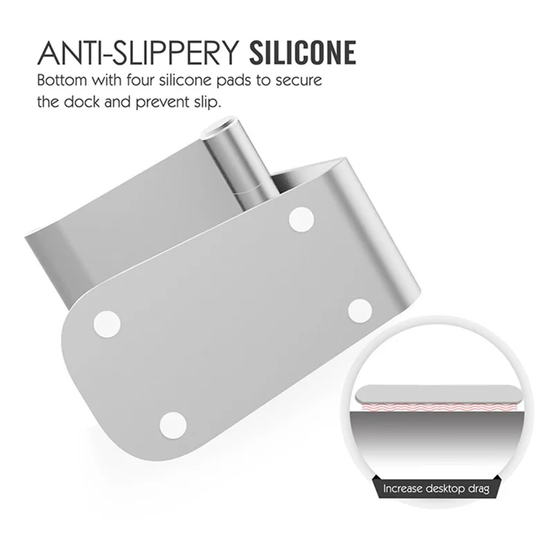 TP1 Universal Aluminum Alloy Adjustable Desktop Stand Phone Tablet Holder - Silver