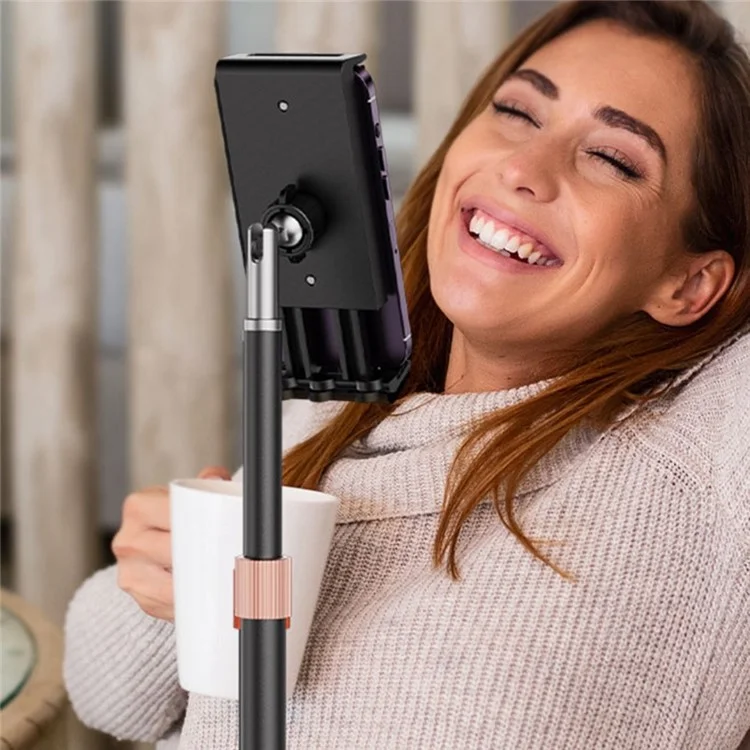 WEKOME WA-S100 Cell Phone Stand Height Angle Adjustable Anti-slip Extendable Phone Holder Desk Tablet Desktop Stand - Black