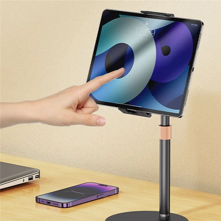 WEKOME WA-S100 Cell Phone Stand Height Angle Adjustable Anti-slip Extendable Phone Holder Desk Tablet Desktop Stand - Black