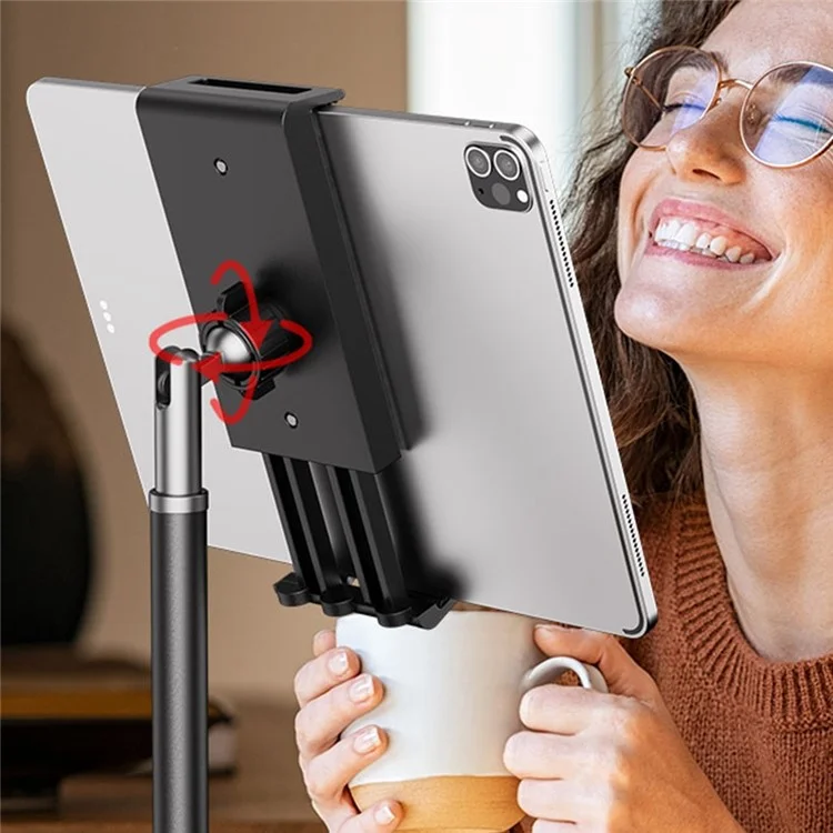 WEKOME WA-S100 Cell Phone Stand Height Angle Adjustable Anti-slip Extendable Phone Holder Desk Tablet Desktop Stand - Black
