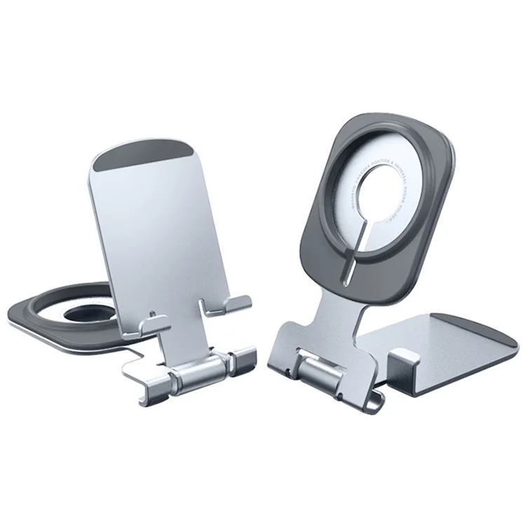 IFORCE T2 300° Rotation Folding Bracket Desktop Stand for iPhone 12 / 13 / 14 Series - Silver