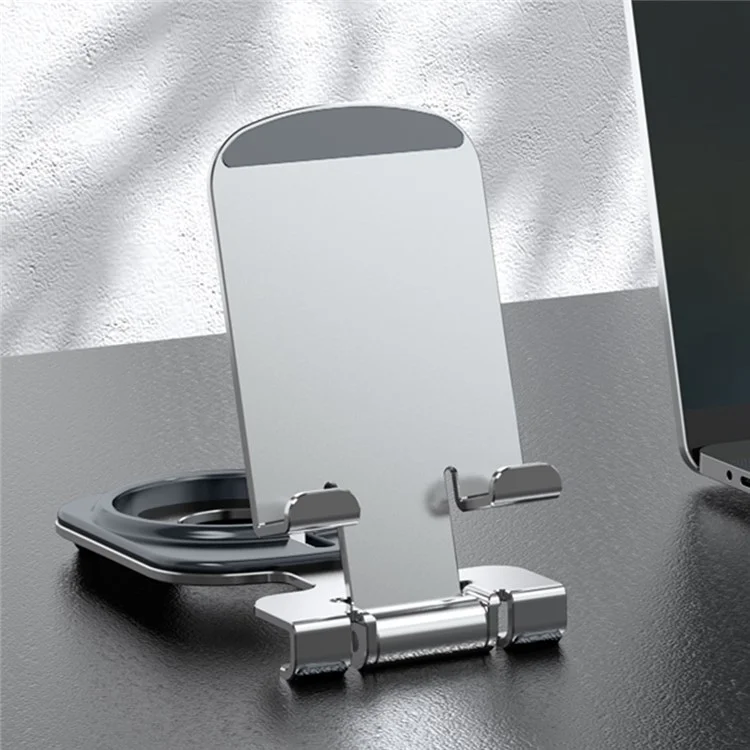 IFORCE T2 300° Rotation Folding Bracket Desktop Stand for iPhone 12 / 13 / 14 Series - Silver